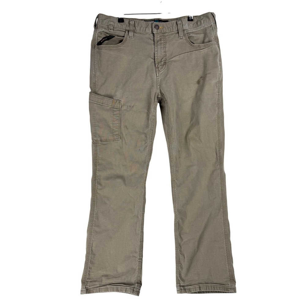 Ariat Rebar M7 Pants Mens 34x30 Slim Straight Khaki Utility Workwear Gorpcore